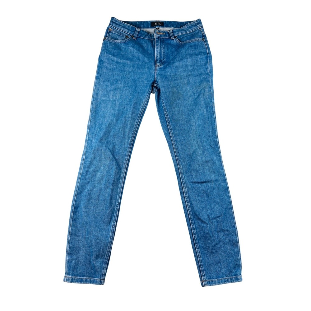 APC Jeans Women 26 Blue High Standard Denim Skinny Cotton Blend Stretch Urban